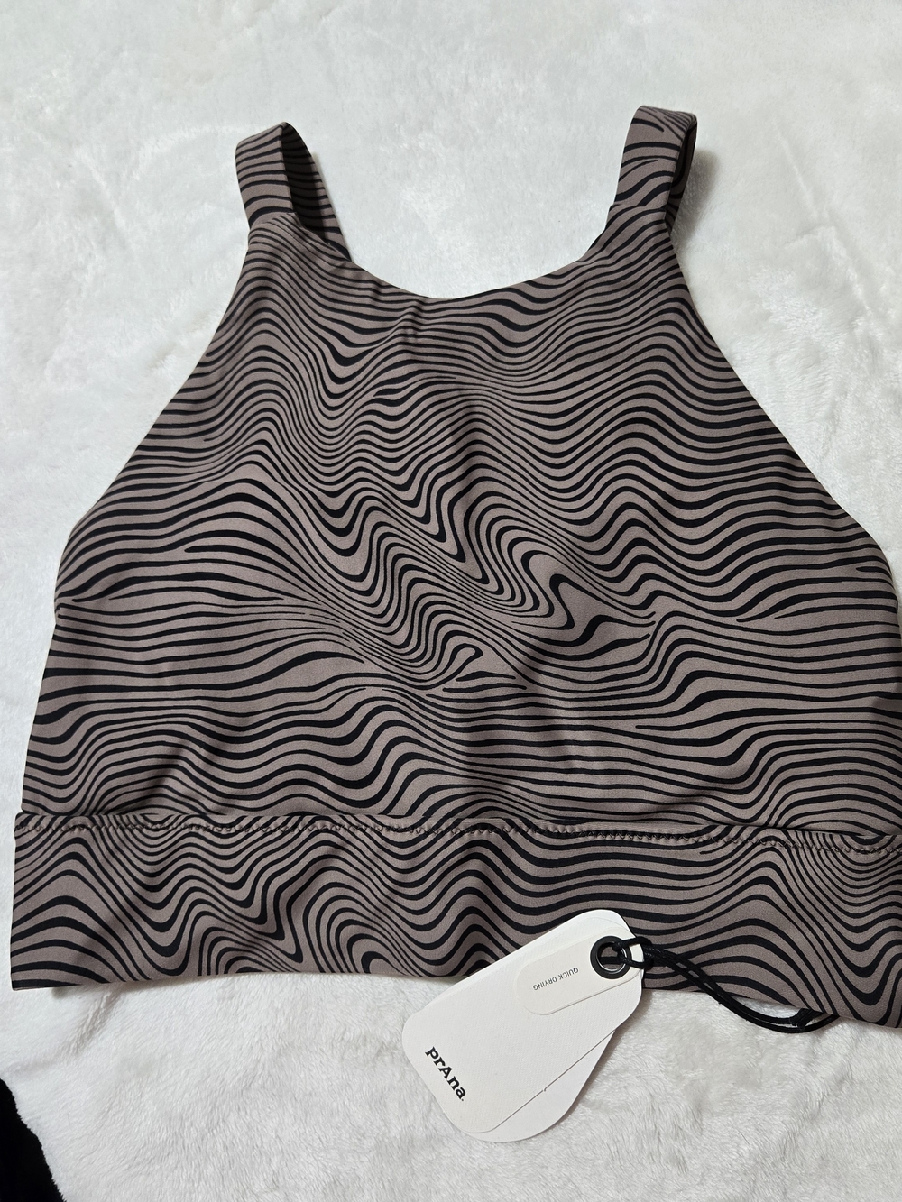 PrAna Marine Street Top in Brown Black Wavee XS New